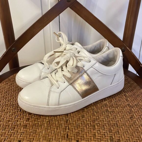 Boden White and Gold Stripe leather sneaker size 37/6 - Picture 3 of 10